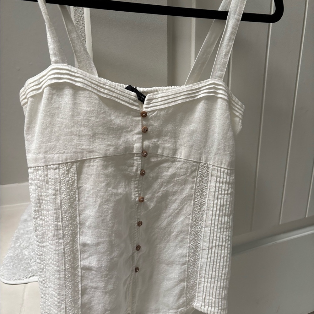 Elegant White Button-Down Women's Top